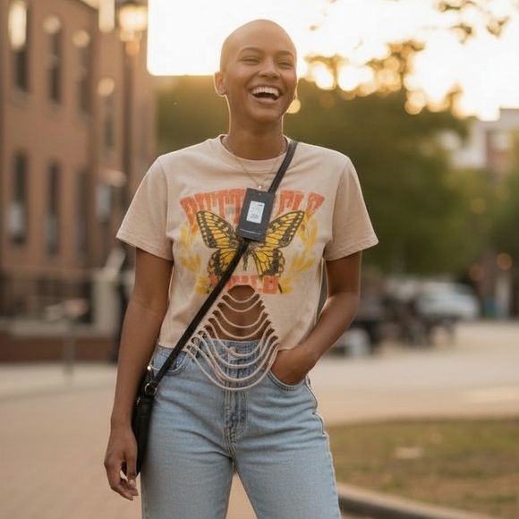 NWT Two Fashion Nova Black and Cream Crop Tops - Picture 2 of 6